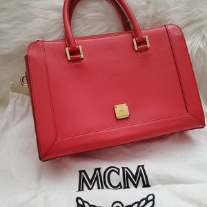 MCM red Satchel